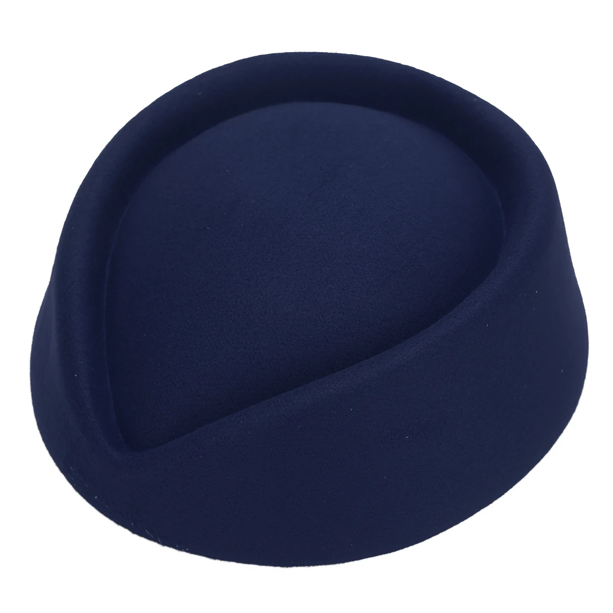 Imitation Wool Felt Stewardess Air Hostesses Pillbox Hat Millinery Teardrop Fascinator Base Cap for Cosplay Costume Accessories