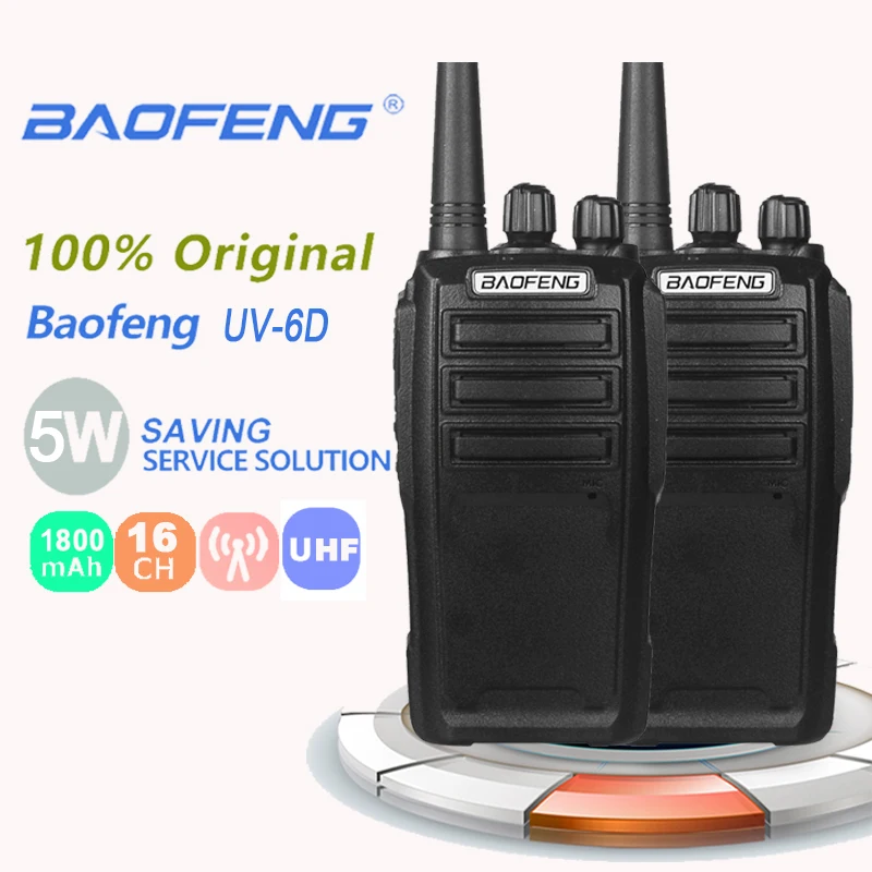 Рация Baofeng UV 6D Talkie 5W 400480MHzUHF с большим радиусом действия двухстороннее радио