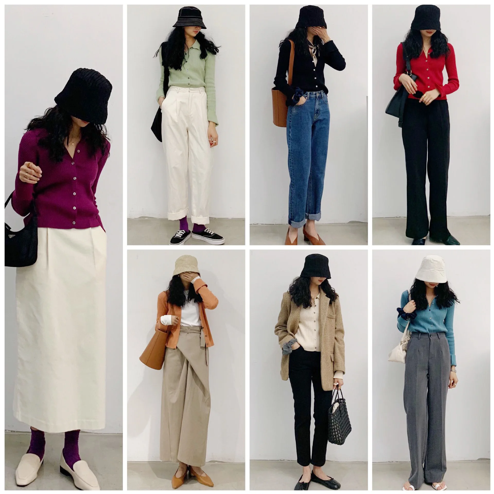 Корейский стиль поло воротник-однобортный вязаный кардиган для женщин 2020