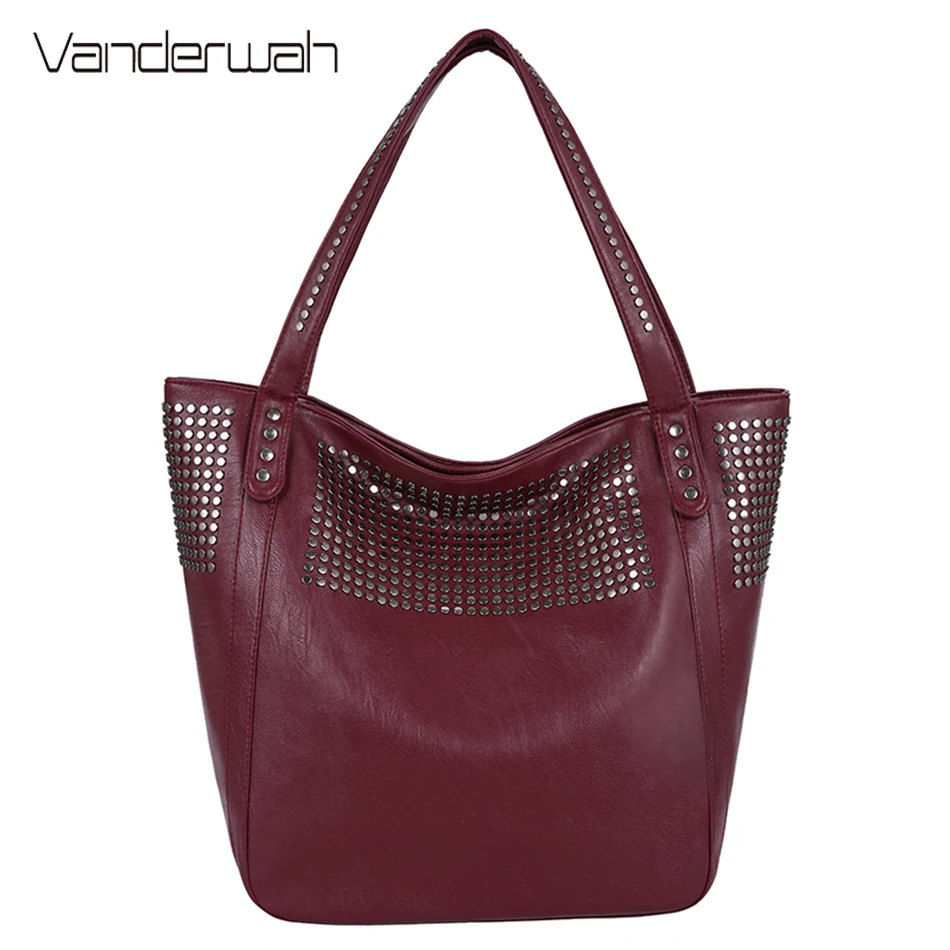 Большая сумка Sac с заклепками Классические сумочки от известного бренда женская