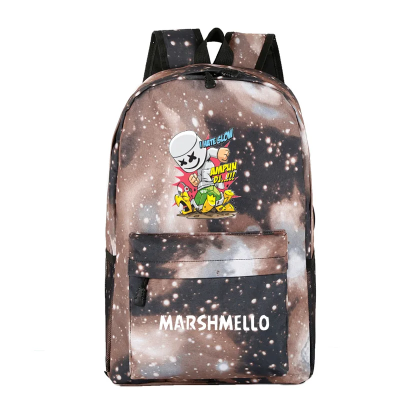 Marshmello электронная музыка связанные Baida рюкзак DJ поколение жира кросс-граница исключительно для оптовой продажи на заказ - Цвет: Starry Brown