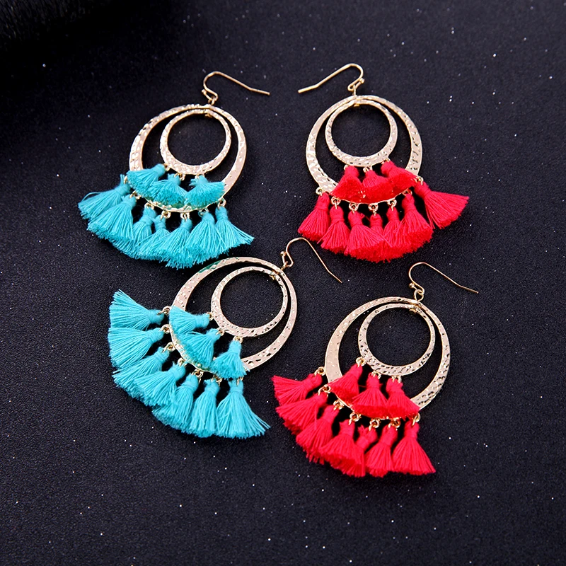 BALANBIU распродажа большие скидки серьги с кисточками для женщин Hyperbole винтажные