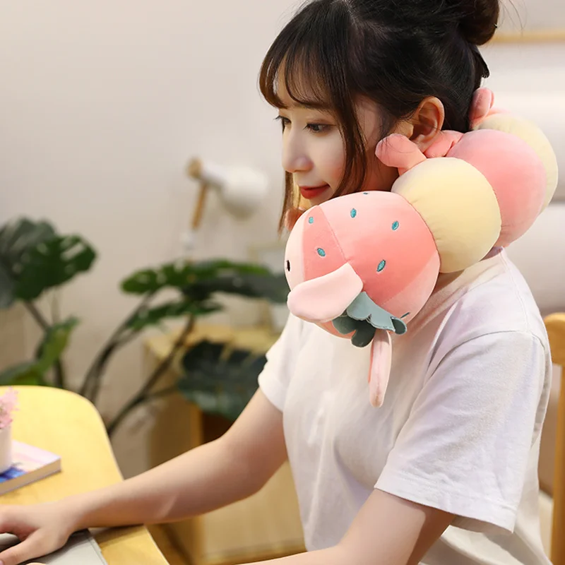 Милые фрукты кукла гусеница плюшевая игрушка удобные детские спальные подушки