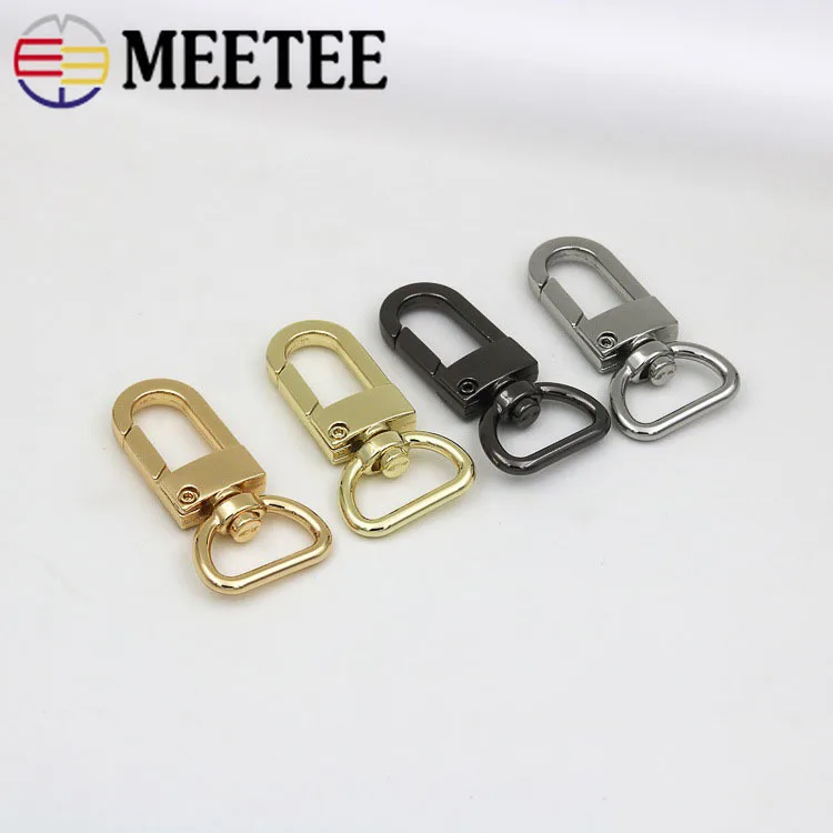 20 шт/50 шт Meetee 15 мм Металлические сумки пряжки для ремня вращающаяся вертлюжная