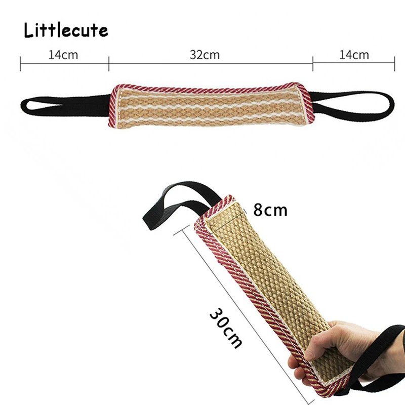 

Dog Bite Tug Toy Jute K9 Tug Toy With Two Handles For Adult Dogs Puppies Teeth Healthy For Dogs Pet Training Play Throw
