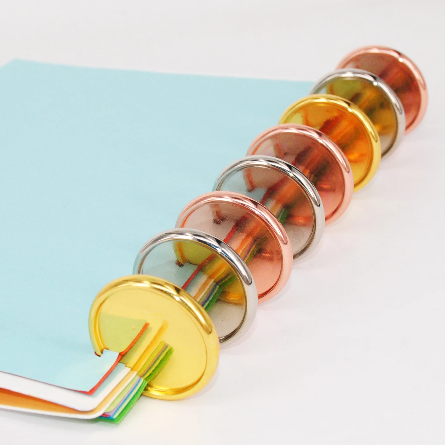 

24pcs 35mm Mushroom Bidning Buckle Planner Discs Binder Notebook Binder Rings Expander Rings Planner Accessories School Supplies