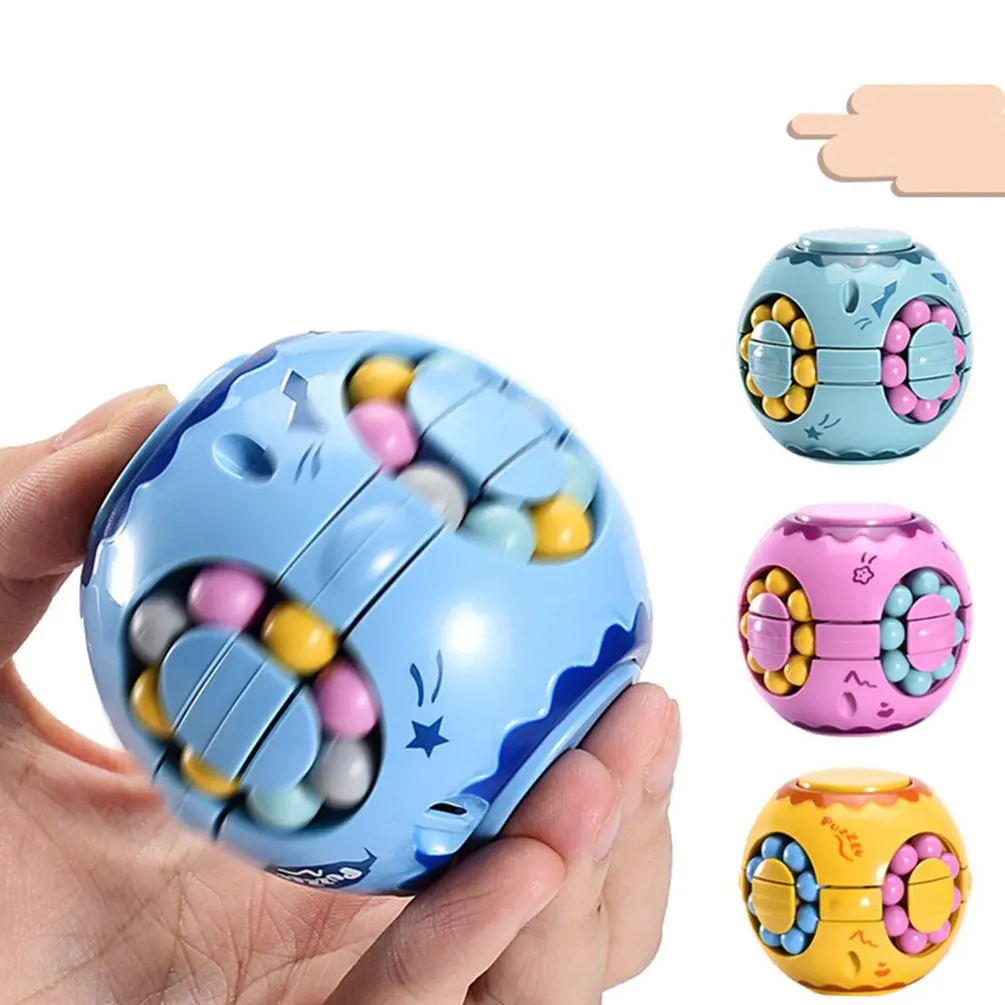 

Educational Toys Decompression Rotating Magic Bean Toys Rotating Small Beads Fidget Spinner Magic Cube Toys for Unisex-Children