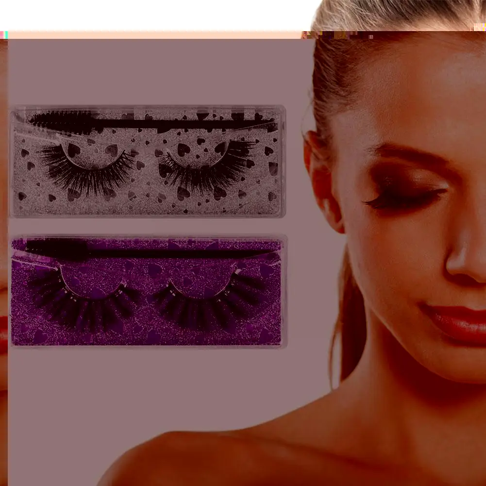 

1 пара накладных ресниц из химического волокна с кисточкой для ресниц густые натуральные накладные ресницы 3d и аксессуары ручной работы N9n0