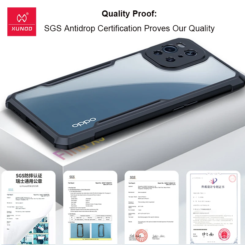 For Find X3 X5 Pro Case, XUNDD Airbag Case, Protective Shockproof Transparent Back Phone Cover For OPPO Find X3 X5 Case Coque