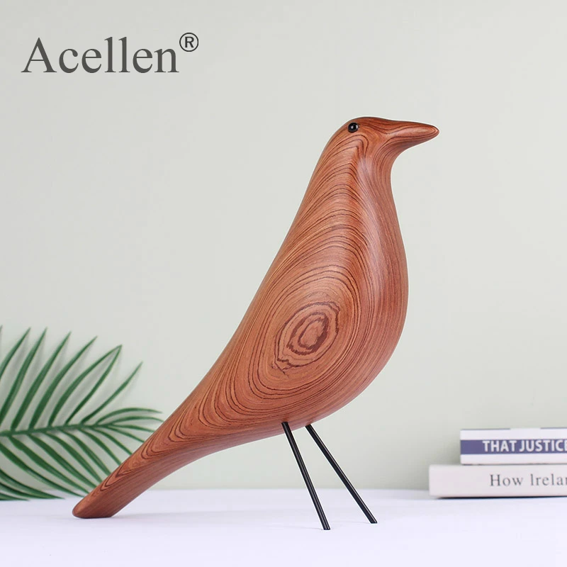 Скандинавский дом птица Статуэтка деревянный голубь мира скульптуры домашний