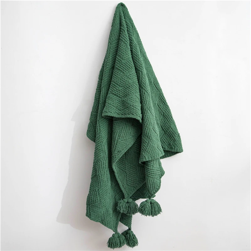 Шенилле нить одеяло с кисточкой пледы для кровати диван домашний текстиль модная