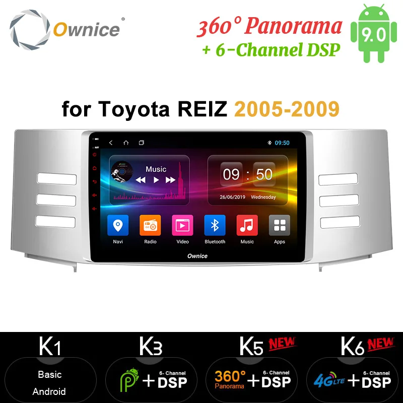 Ownice 360 панорама Android 10 0 4G 64G ROM автомобильный Радио плеер навигация GPS DVD LTE для Toyota