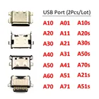 USB-разъем для зарядного устройства, 2 шт., для Samsung A10 A20 A30 A50 A70 A51 A21s A01 A11 A21 A31 A30s A50s A20s A10S A12