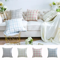 pillow cover plaid cushion cover for living room sofa 45x45cm yarn dyed decorative pillows christmas decor housse de coussin