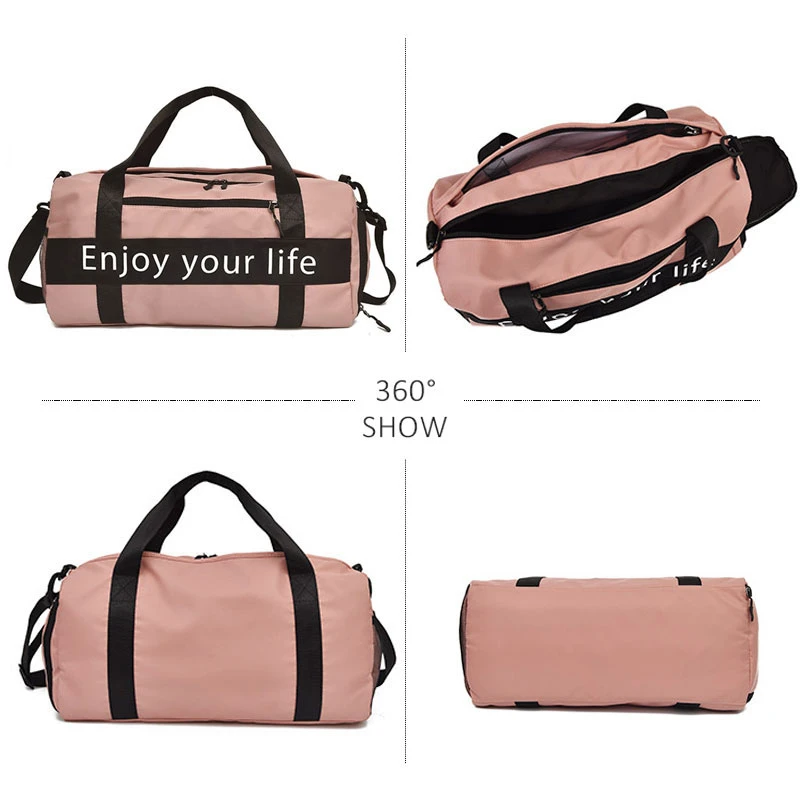 Женская розовая спортивная сумка для мужчин черная нейлоновая