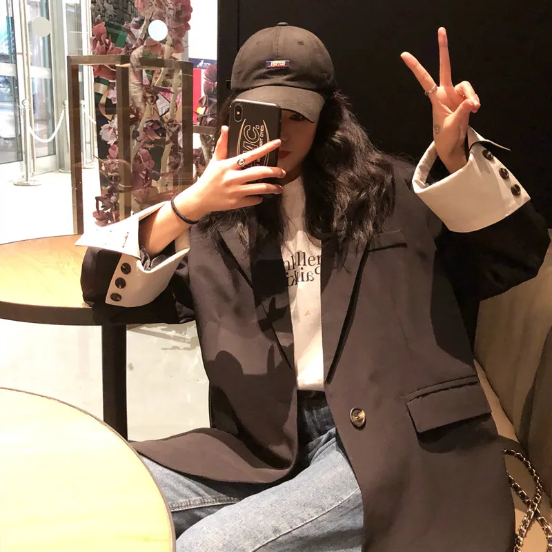 Винтажные женские блейзеры больших размеров, белый блейзер, Femme Chic Chaqueta Mujer Bleiser Feminino