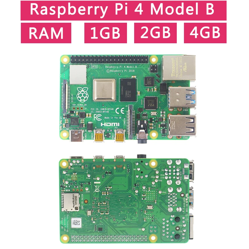 UK Raspberry Pi 4 модели B 1/2/4GB Оперативная память BCM2711 вариант Чехол | SD картой памяти на 32 Гб | переключатель Мощность | Micro HDMI | 9 Слои Чехол | вентилятор