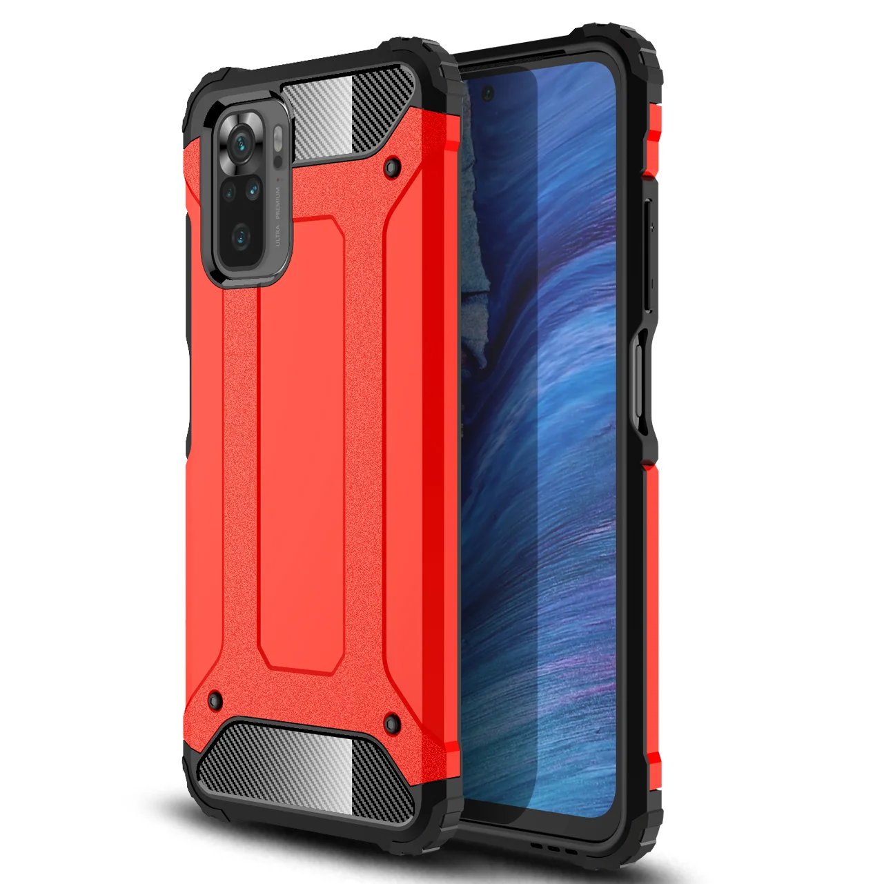 

Shockproof Rugged Armor Phone Case For Xiaomi Redmi Note 10 10S 5G4G K40 Pro Plus Four Corners Anti-Fall PC Protector Back Case