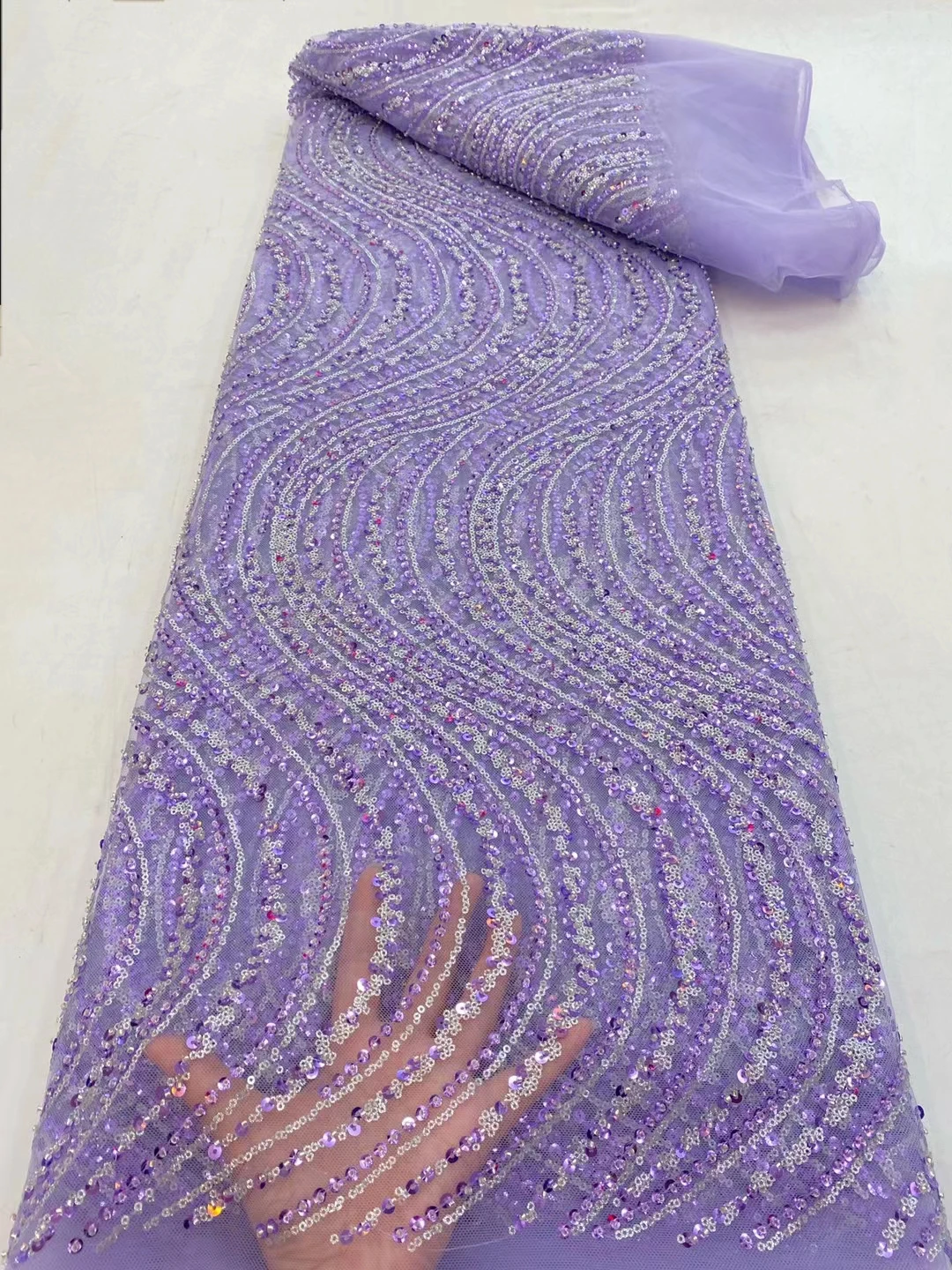 Кружевная ткань с африканскими блестками и бисером 2021 Высококачественный