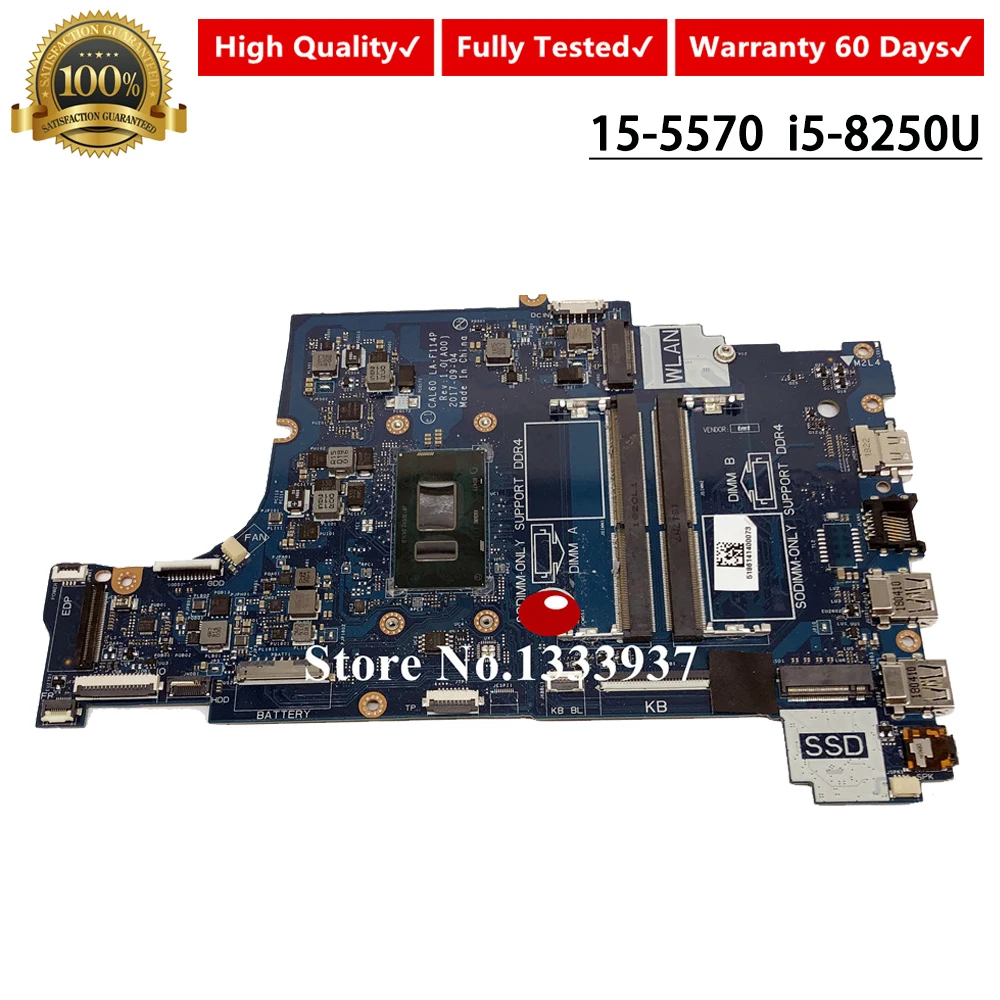 CAL60 LA-F114P для Dell OEM Inspiron 15 5570 Материнская плата ноутбука i5-8250U SR3LB CN-0F7MGJ F7MGJ 0F7MGJ
