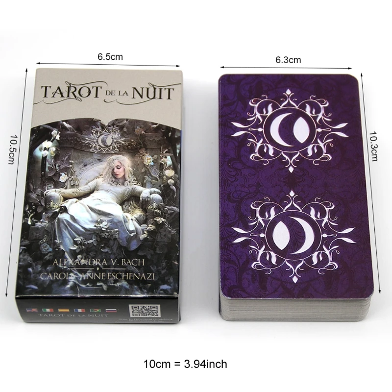 

78 Cards Deck Tarot De La Nuit Full English Family Party Board Game Oracle Cards Astrology Divination Fate Cards