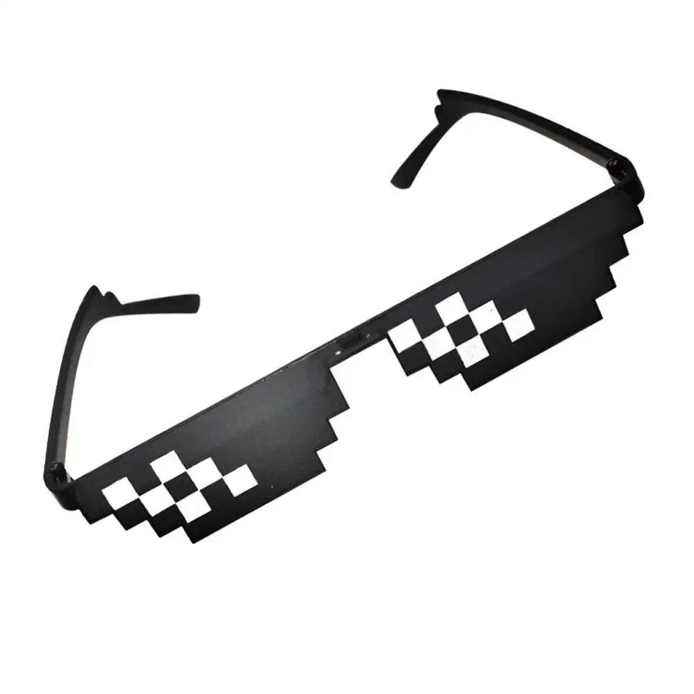 8 Bit Thug Life Sunglasses Pixelated Men Women Party Eyeglasses Mosaic UV400 Vintage Eyewear Unisex Driver Google Glasses | Автомобили и