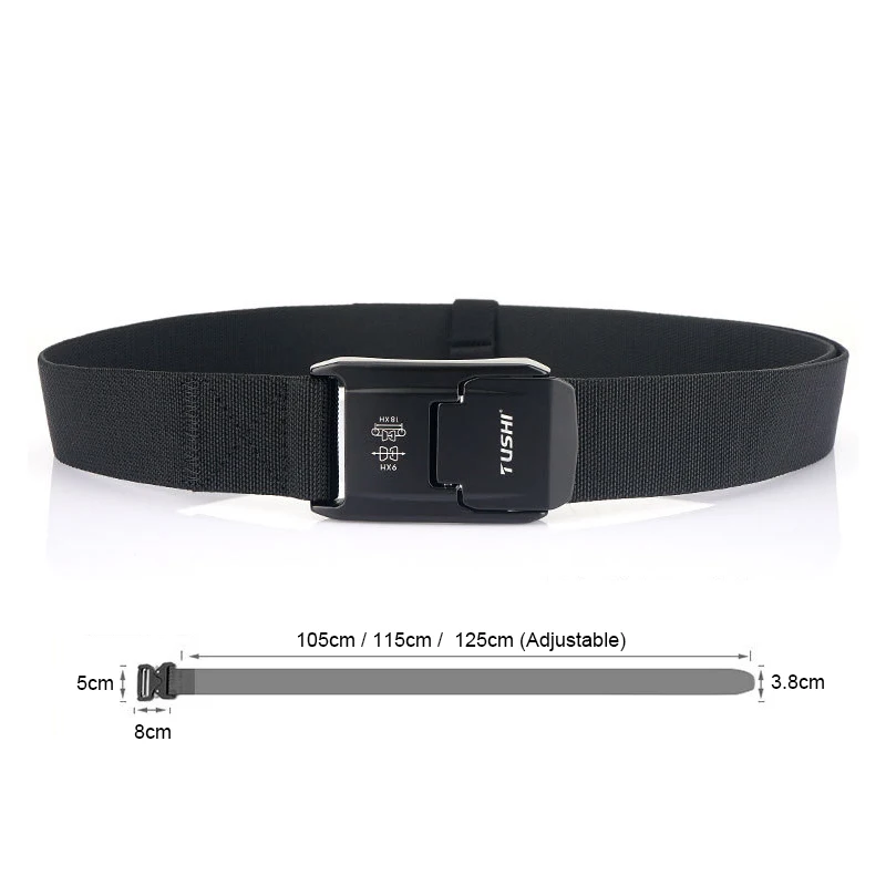 Официальный подлинный эластичный пояс HSSEE мужской жесткий нейлон с пряжкой из