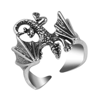 punk domineering male ring animal gecko bat shape opening adjustable alloy fashion personality men and women jewelry 2021 gift