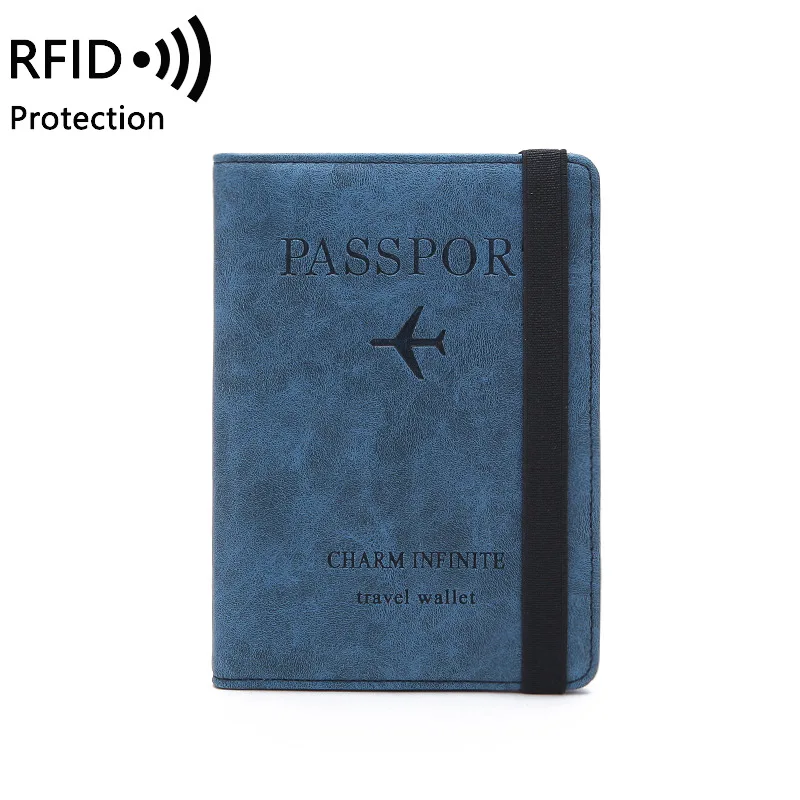 

Women Men RFID Vintage Business Passport Covers Holder Multi-Function ID Bank Card PU Leather Wallet Case Travel Accessories