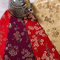 imitated silk big plum blossom brocade satin jacquard fabric mahogany furniture cushion cloth tang suit material