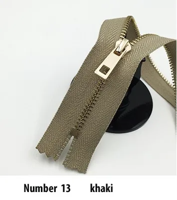 khaki 30 цветов Длина 50 см близкий конец золотая металлическая застежка-молния для шитья молнии одежды аксессуары молнии DIY инструменты на цветной молнии P106 - Цвет: khaki