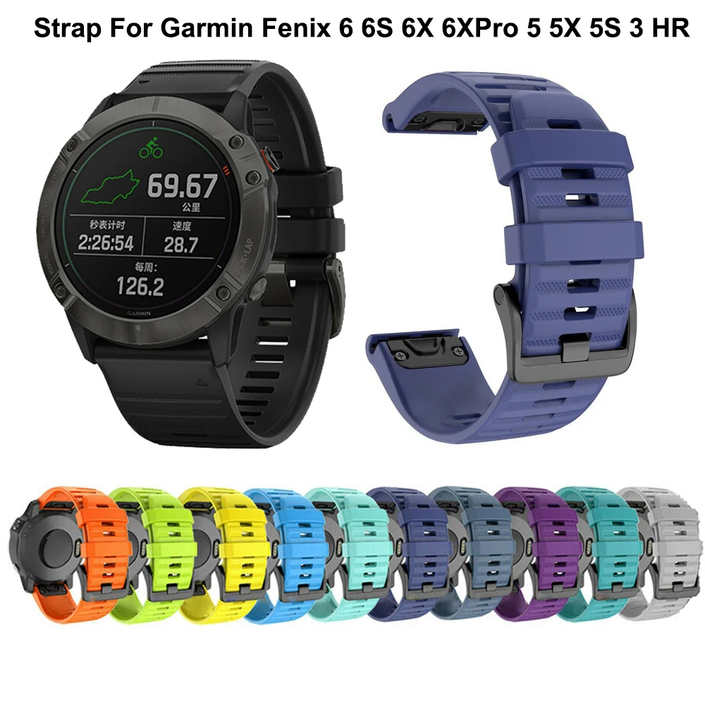 Ремешок для часов Garmin Fenix 6X 6 6S Pro 26 22 мм быстросъемный силиконовый ремешок 5 5X