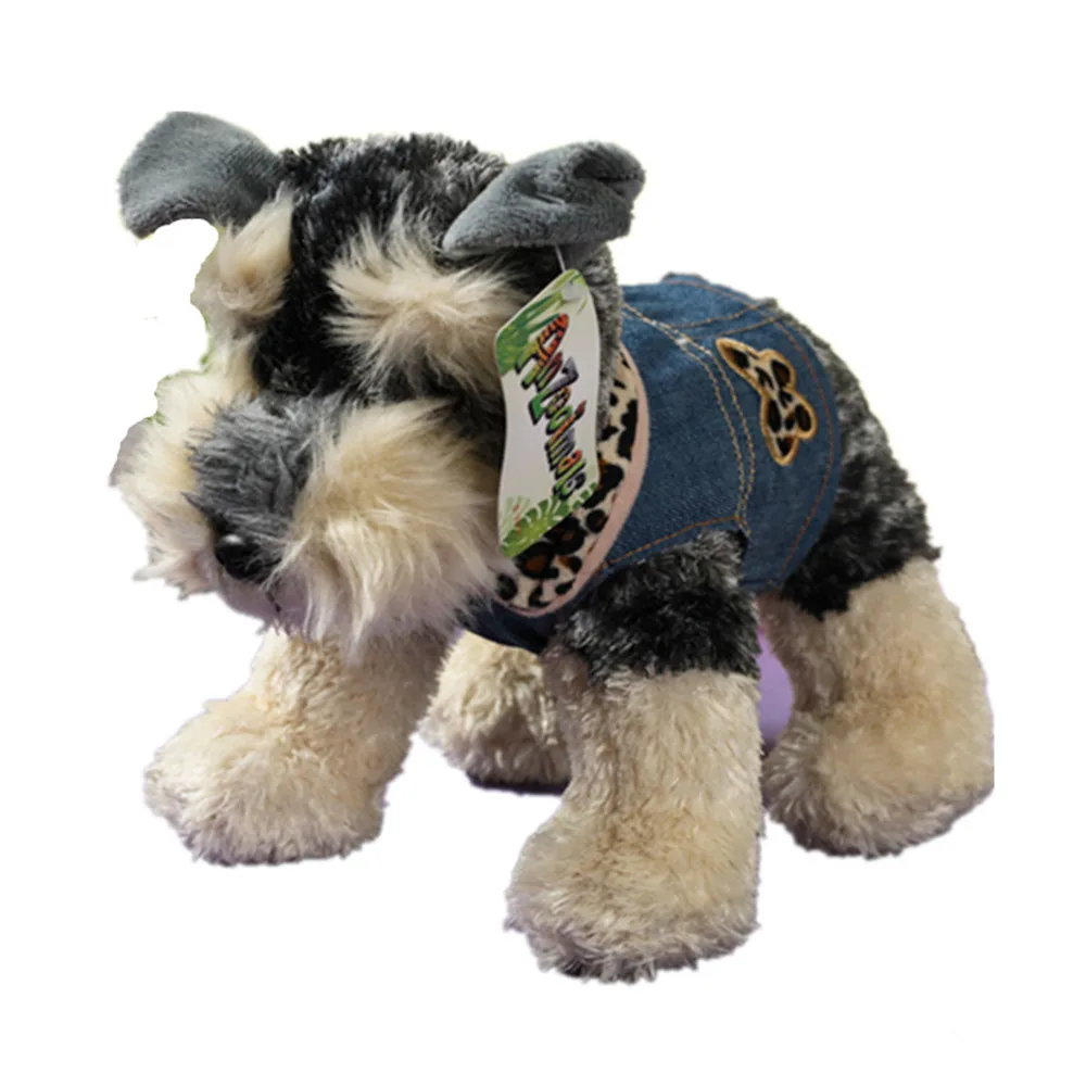 

Fancytrader 8.7'' Mini Fluffy Realistic Simulation Schnauzer Dog Toys Home Decoration Doll for Kids Photograph Prop 22cm
