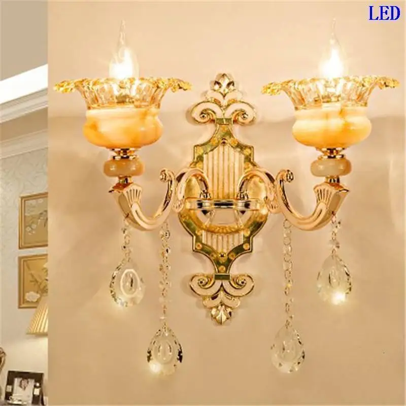 Лампа для ванной комнаты с аппликацией Murale Luminaria Lampara De Interior Aplique Luz Pared Хрустальный потолочный светильник настенный светильник для спальни