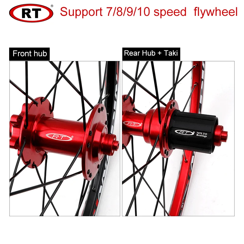 RT A100 406/451 BMX комплект велосипедных колес 20 дюймов складной колесо дисковый