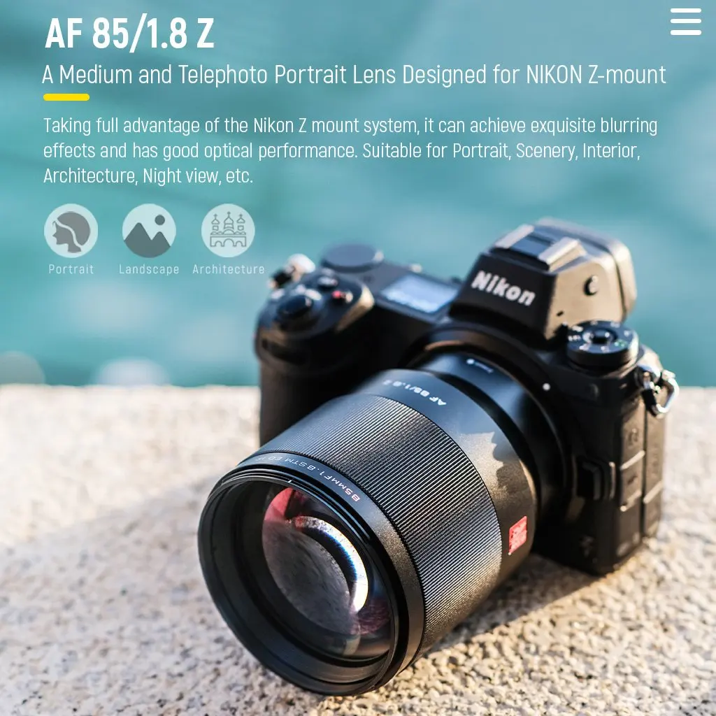 Полнокадровый объектив Viltrox 85 мм F1.8 STM автофокус портретный Прайм глаза фокус AF