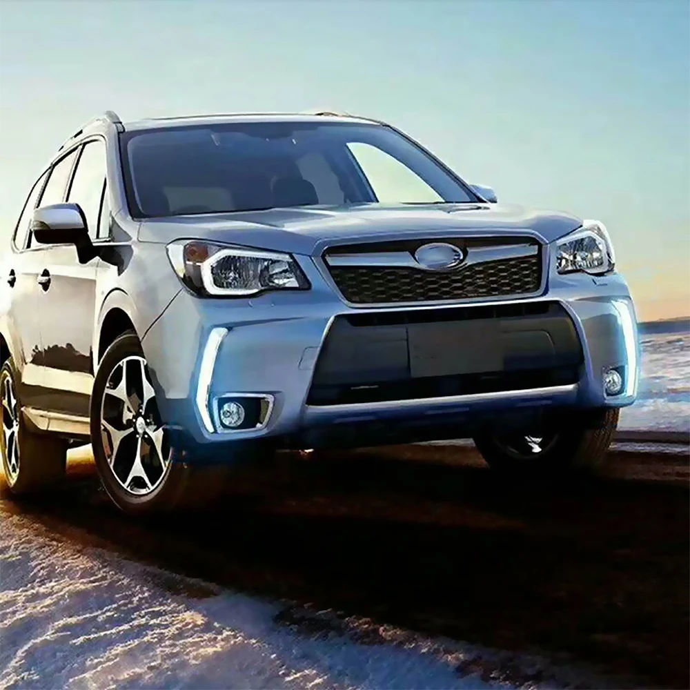 2 шт. для Subaru Forester 2013 2014 2015 2016 2017 2018 светодиодный DRL Дневной светильник Поворотная
