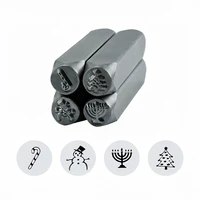 christmas gift christmas symbol metal punch stamps symbol metal stamping kit diy leather stamps jewelry stamping14 6mm