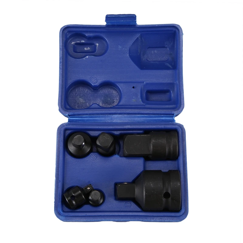 

6Pcs/Set Hand Wrench Tool Set Impact Socket Adaptor Reducer Adapter 1/4 1/2 3/8 3/4 Ratchet Breaker Drive