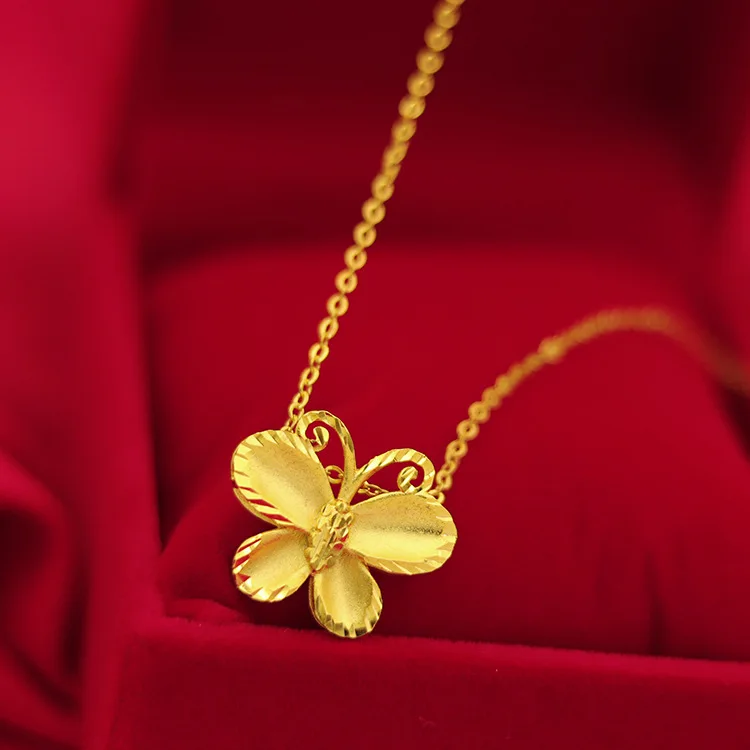 

Butterfly Children Necklace Lovely Gift Gold Color Cute Party Jewelry Insect Animal Pendant Necklace