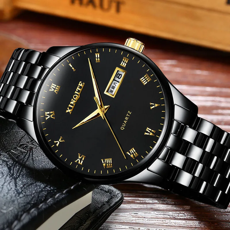 Новые мужские часы XINQITE роскошные высококачественные кварцевые спортивные из