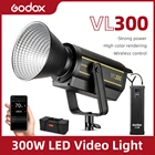 Светильник СВЕТОДИОДНЫЙ Godox VL300, в наличии, VL-300 Вт, 300 K, белый цвет, для непрерывного освещения, крепление для студийного светильник Bowens, поддержка приложения, 5600