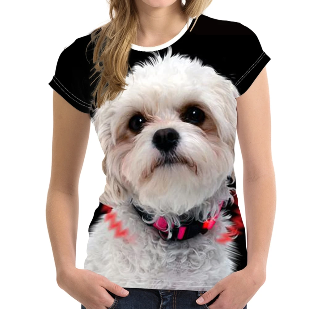 

Street Leisure Tshirt Women Harajuku Product New Pattern Womens Tops and Blouses New Product 2021 Plus Size Dog Crew Neck Blue