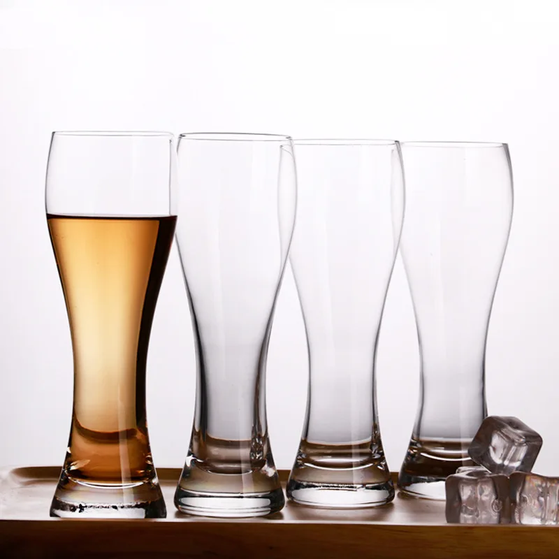 Прозрачная стеклянная пивная кружка в классическом стиле чашка для красного