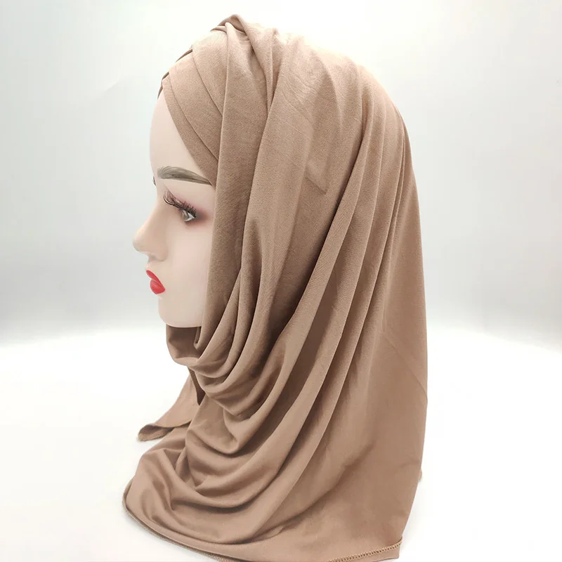 

New Monochrome Scarf Hat One Piece Malaysian Two Piece Muslim Scarf Hat Cover