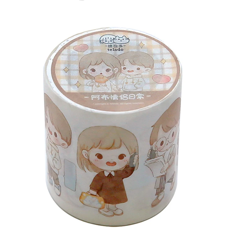 

Abu Couple Daily Boy Girl Cute Character Girl Hand Account Material Decoration And Paper Tape