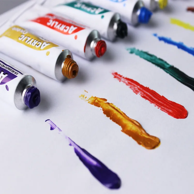 Профессиональная водостойкая краска для рисования 12 цветов|Акриловые краски| |