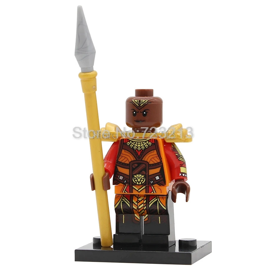 Okoye Одиночные супер герои Мстители танос Коллекционная Фигурка Starhawk Ayo Vision Okoye Kraglin строительные блоки наборы модели кирпичные игрушки - Цвет: Okoye