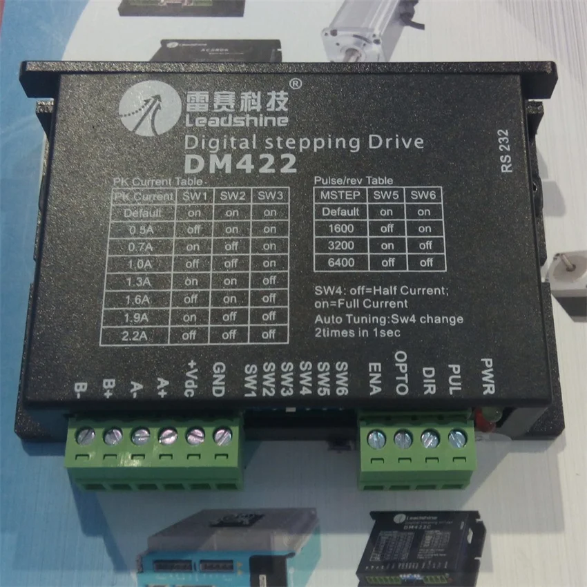 Новый Leadshine 2 фазовый цифровой шаговый двигатель привода DM422 работы 24 40VD может из