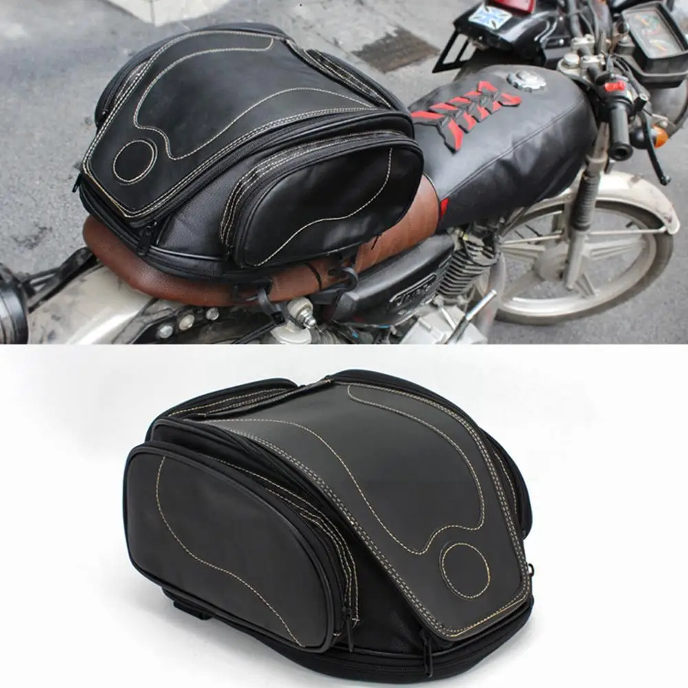 Bolsa de motocicleta a prueba de agua, bolso Retro para motocicleta, mochila...